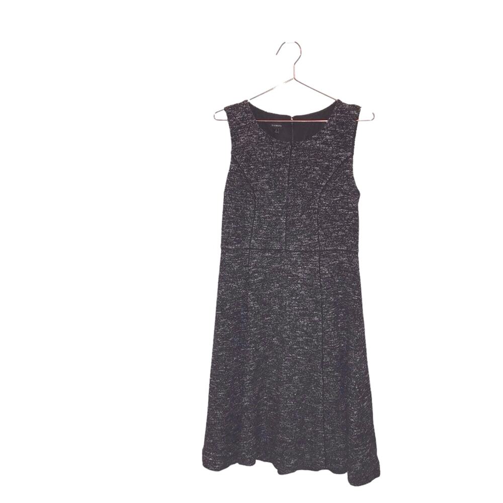 Talbots Tweed Dress Black and White Sleeveless A-Line Dress Size 6